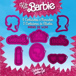 Kit Barbie 8 piezas | Cortadores Minis 6cm | ENVIO GRATIS!
