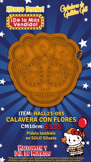 Calavera con flores
