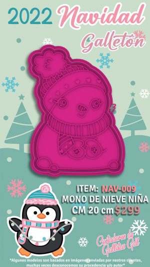 Mono de nieve niña