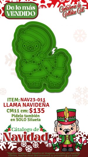 Llama navideña
