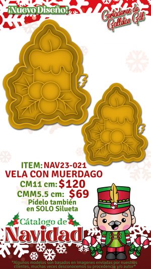 Vela con muerdago