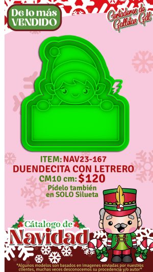 Duendecita con letrero