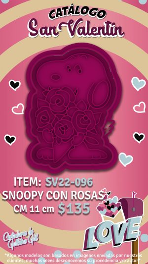 Snoopy con rosas