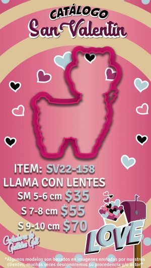 Llama con lentes