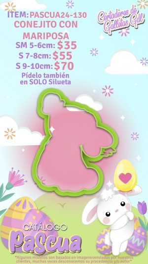 Conejita con mariposa