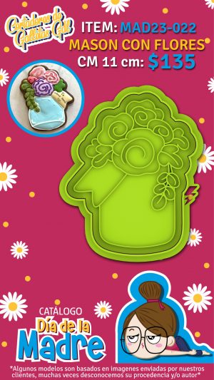Mason con flores