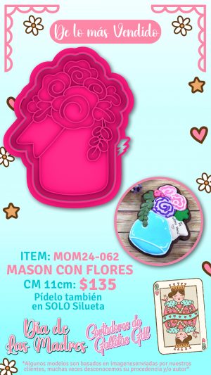 Mason con flores
