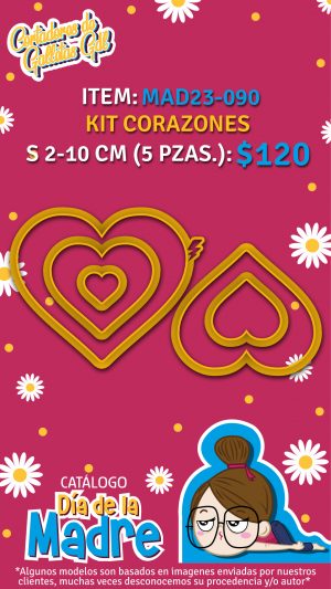 Kit corazones 2-10cm