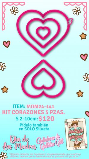 Kit corazones 2-10cm
