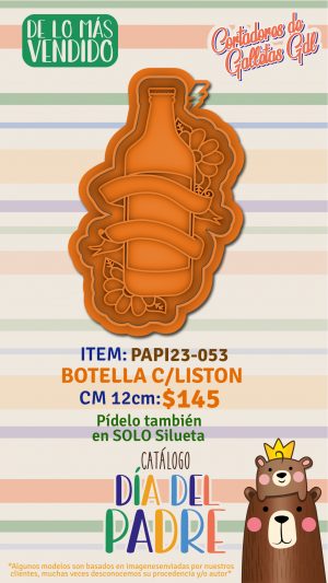 Botella con liston