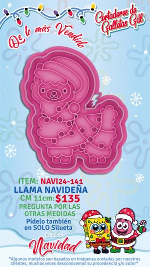 Llama navideña
