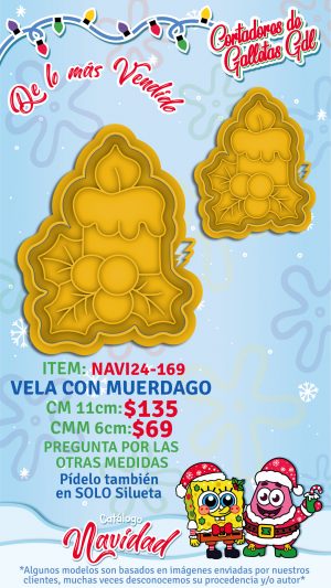 Vela con muerdago