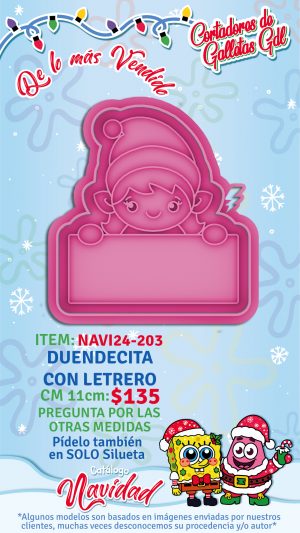 Duendecita con letrero