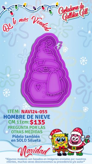 Hombre de nieve - Cortador con Marcador 11cm