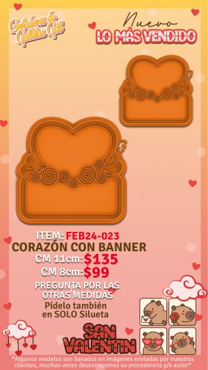 Corazón con banner