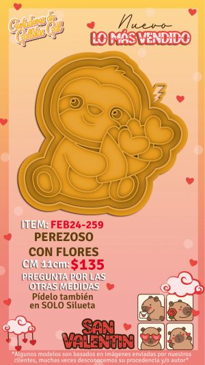 Perezoso con flores