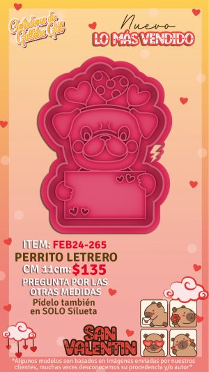Perrito letrero