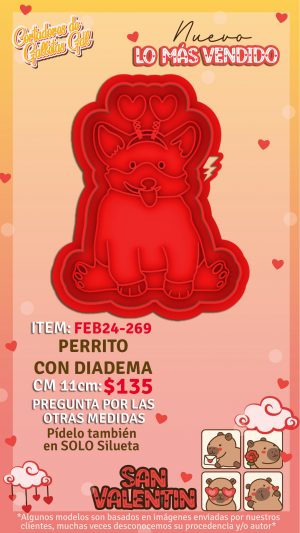 Perrito con diadema