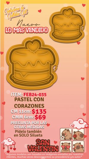 Pastel con corazones