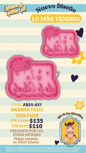 Banner Feliz con flor