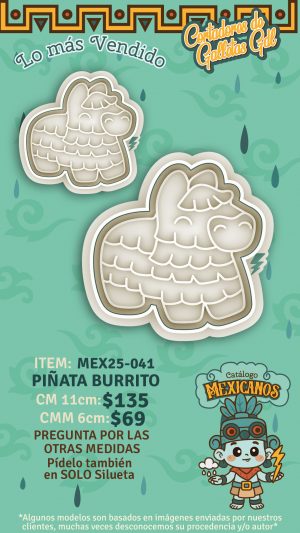 Piñata burrito - Cortador con Marcador 8cm
