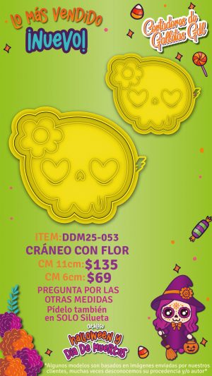 Cráneo con flor