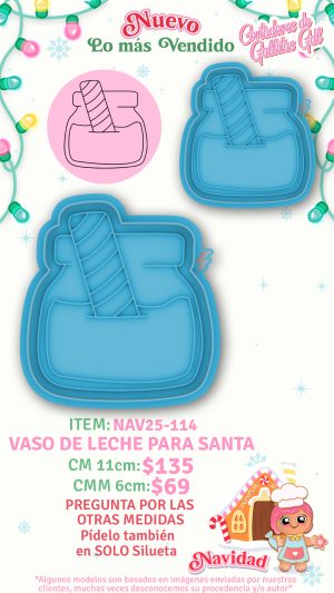 vaso de leche para santa