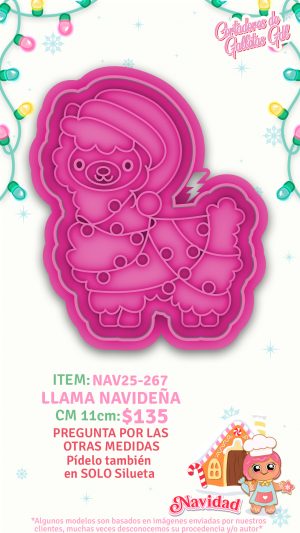 Llama navideña