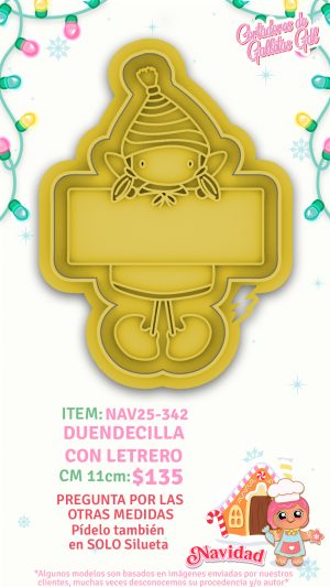 Duendecilla con letrero