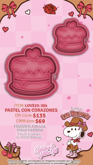 Pastel con corazones