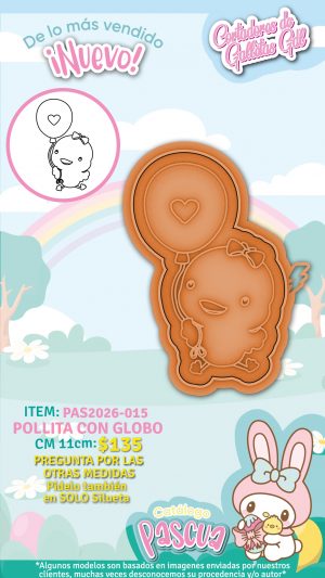 Pollita con globo
