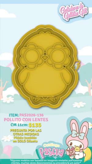 Pollito con lentes