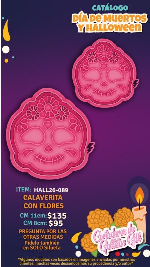 Calaverita con flores