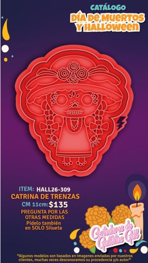 Catrina con trenzas